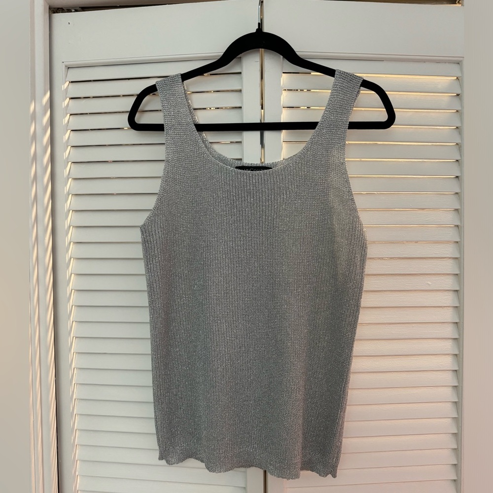 Ziani Couture Silver Knit Tank - Size L
